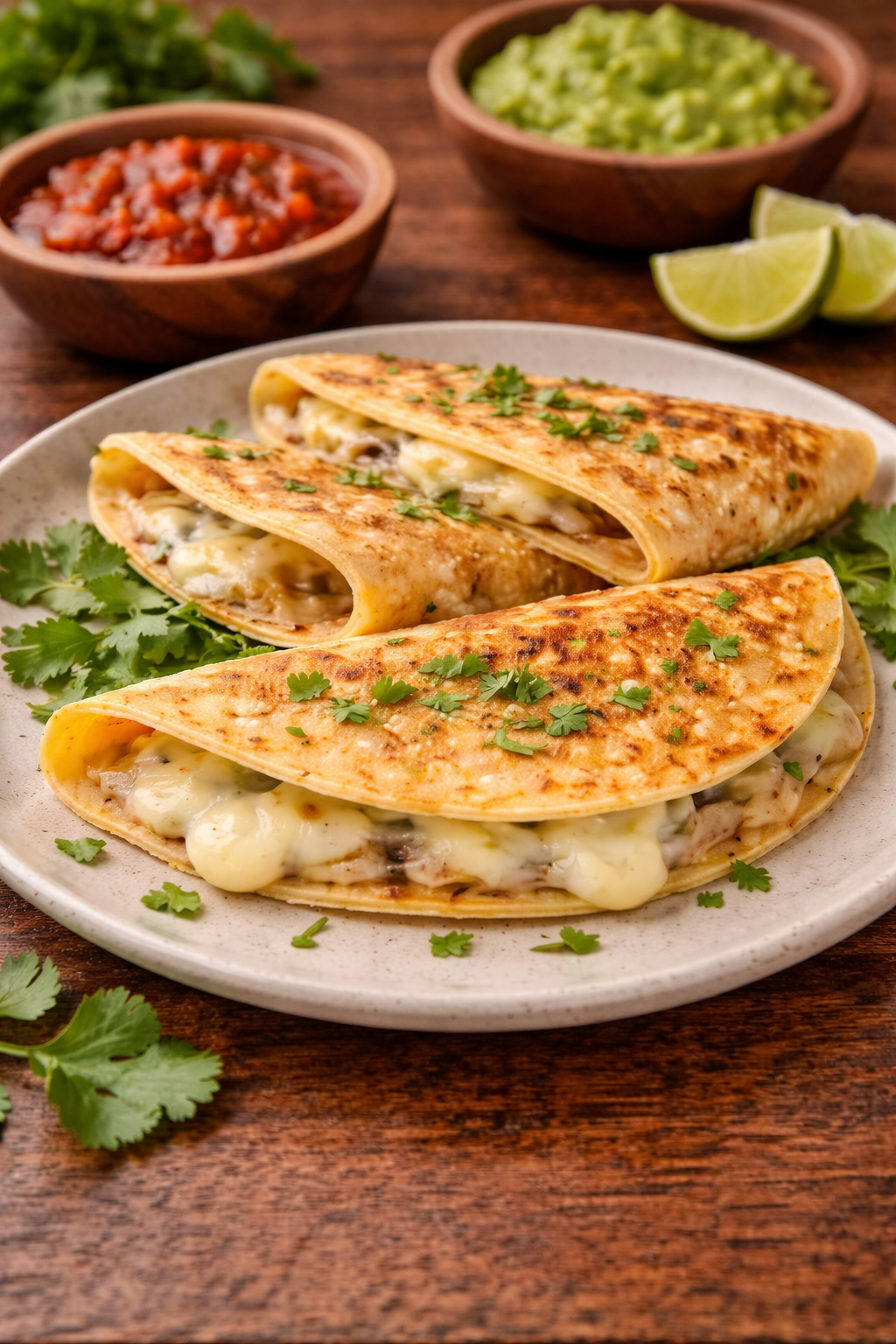 Quesadillas on Fresh Corn Tortillas