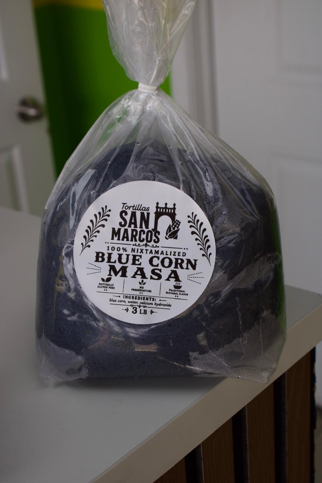 Masa AZUL 3lb – Fresh Nixtamalized Blue Corn Masa | Tortillas San